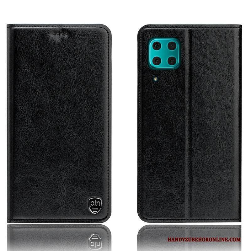 Hülle Huawei P40 Lite Folio Rot Muster, Case Huawei P40 Lite Lederhülle Handyhüllen