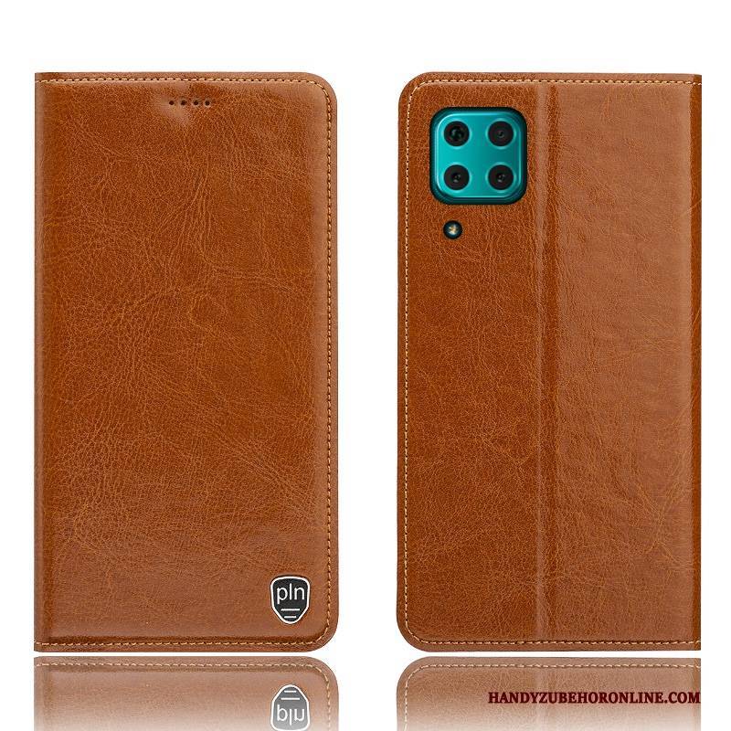 Hülle Huawei P40 Lite Folio Rot Muster, Case Huawei P40 Lite Lederhülle Handyhüllen