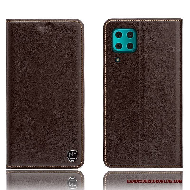 Hülle Huawei P40 Lite Folio Rot Muster, Case Huawei P40 Lite Lederhülle Handyhüllen