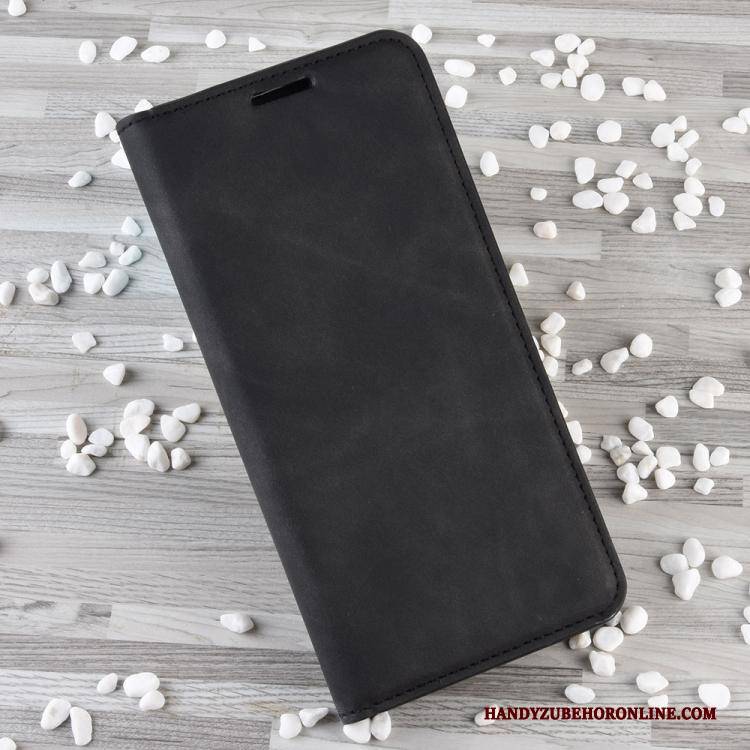 Hülle Huawei P40 Lite Geldbörse Business Handyhüllen, Case Huawei P40 Lite Folio Grau Karte