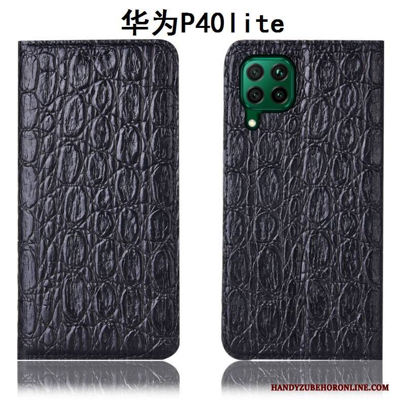 Hülle Huawei P40 Lite Lederhülle Anti-sturz Rot, Case Huawei P40 Lite Taschen Handyhüllen