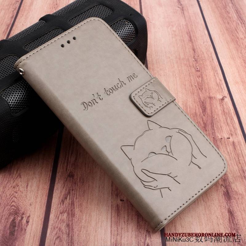 Hülle Huawei P40 Lite Lederhülle Handyhüllen Katzen, Case Huawei P40 Lite Folio Nette Lila