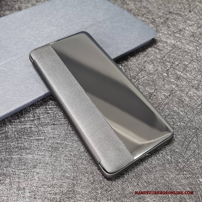 Hülle Huawei P40 Lite Lederhülle Handyhüllen Windows, Case Huawei P40 Lite Schutz Gold Anti-sturz