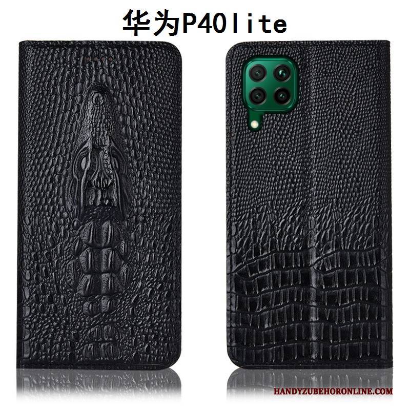 Hülle Huawei P40 Lite Schutz Gelb Handyhüllen, Case Huawei P40 Lite Lederhülle