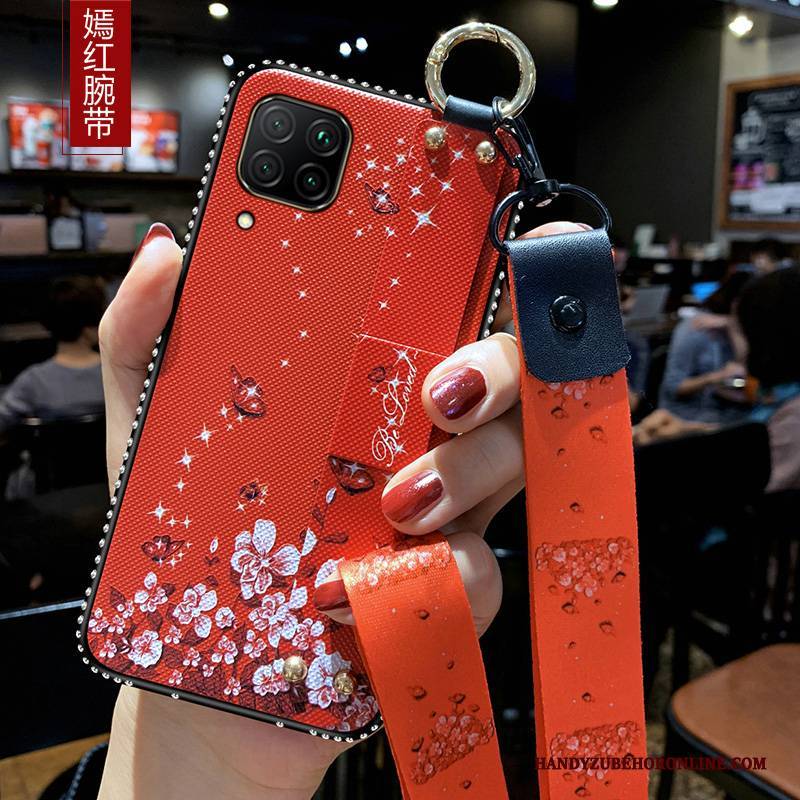 Hülle Huawei P40 Lite Schutz Handyhüllen Anti-sturz, Case Huawei P40 Lite Weiche Rot