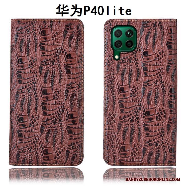 Hülle Huawei P40 Lite Schutz Handyhüllen Blau, Case Huawei P40 Lite Lederhülle