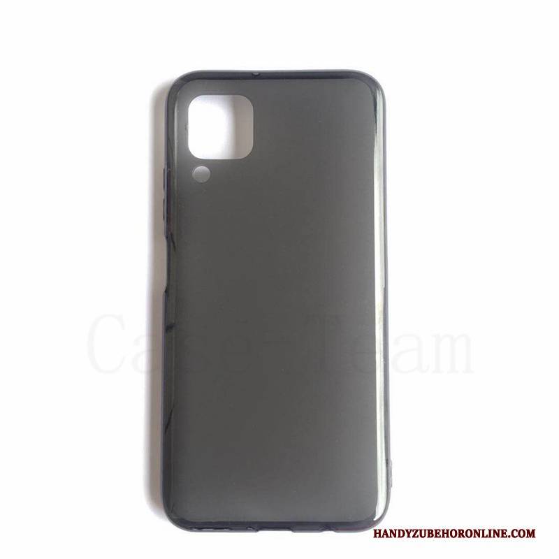 Hülle Huawei P40 Lite Schutz Stoff Schwarz, Case Huawei P40 Lite Jugend Handyhüllen