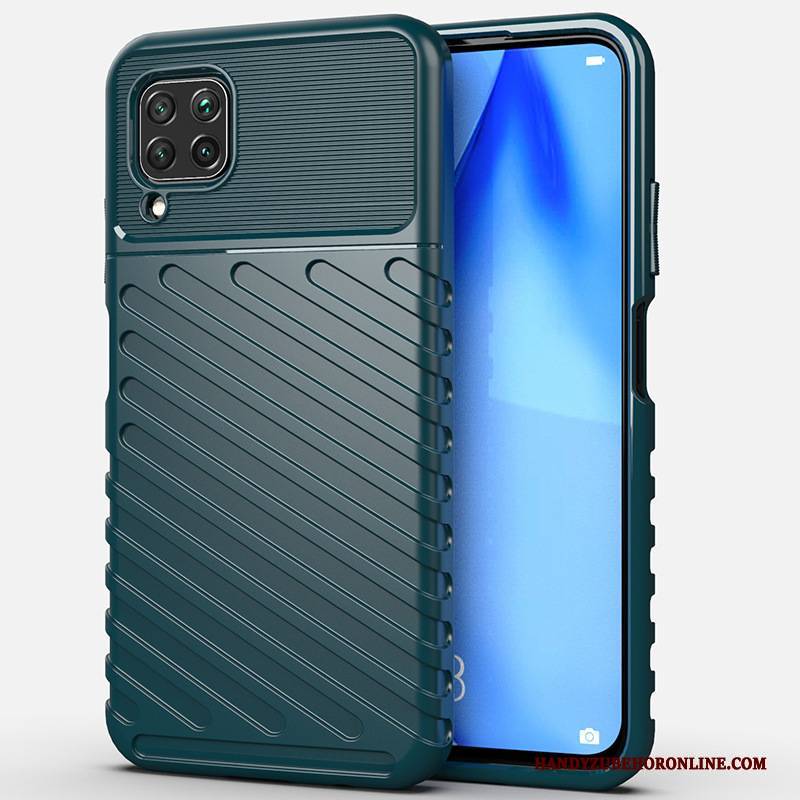 Hülle Huawei P40 Lite Silikon Grün Anti-sturz, Case Huawei P40 Lite Schutz Hintere Abdeckung