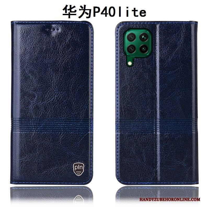 Hülle Huawei P40 Lite Taschen Anti-sturz Handyhüllen, Case Huawei P40 Lite Schutz Blau