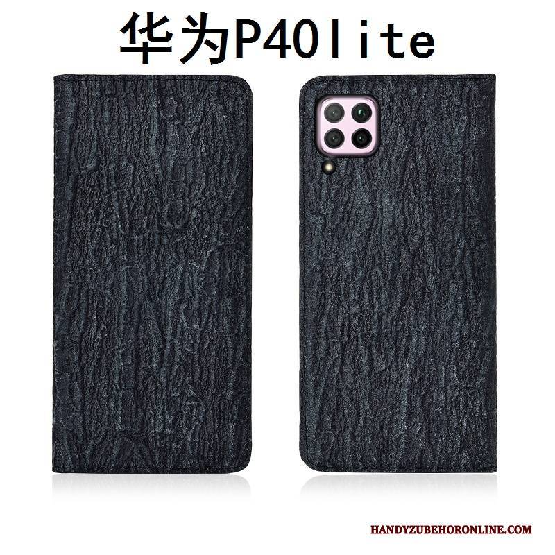 Hülle Huawei P40 Lite Weiche Grau Handyhüllen, Case Huawei P40 Lite Lederhülle Neu Anti-sturz