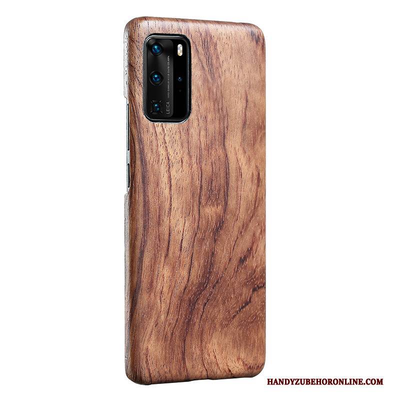 Hülle Huawei P40 Pro Aus Holz Fühlen Handyhüllen, Case Huawei P40 Pro Schutz Schlank Anti-sturz