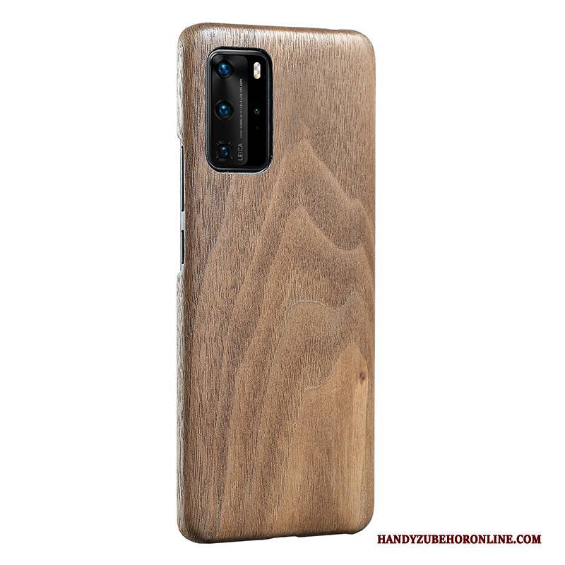 Hülle Huawei P40 Pro Aus Holz Fühlen Handyhüllen, Case Huawei P40 Pro Schutz Schlank Anti-sturz