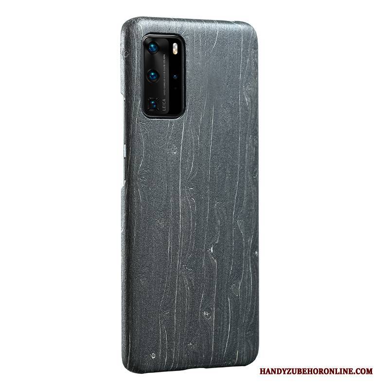 Hülle Huawei P40 Pro Aus Holz Fühlen Handyhüllen, Case Huawei P40 Pro Schutz Schlank Anti-sturz