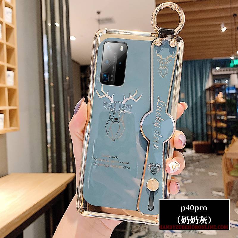 Hülle Huawei P40 Pro Kreativ Persönlichkeit Peau De Daim, Case Huawei P40 Pro Taschen Überzug Netto Rot