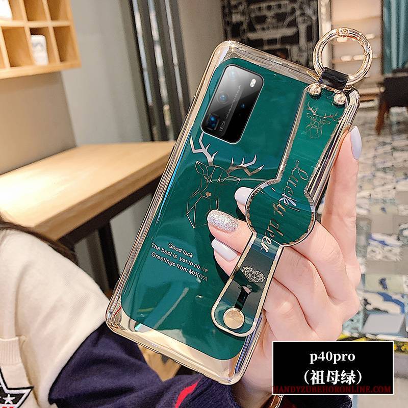 Hülle Huawei P40 Pro Kreativ Persönlichkeit Peau De Daim, Case Huawei P40 Pro Taschen Überzug Netto Rot