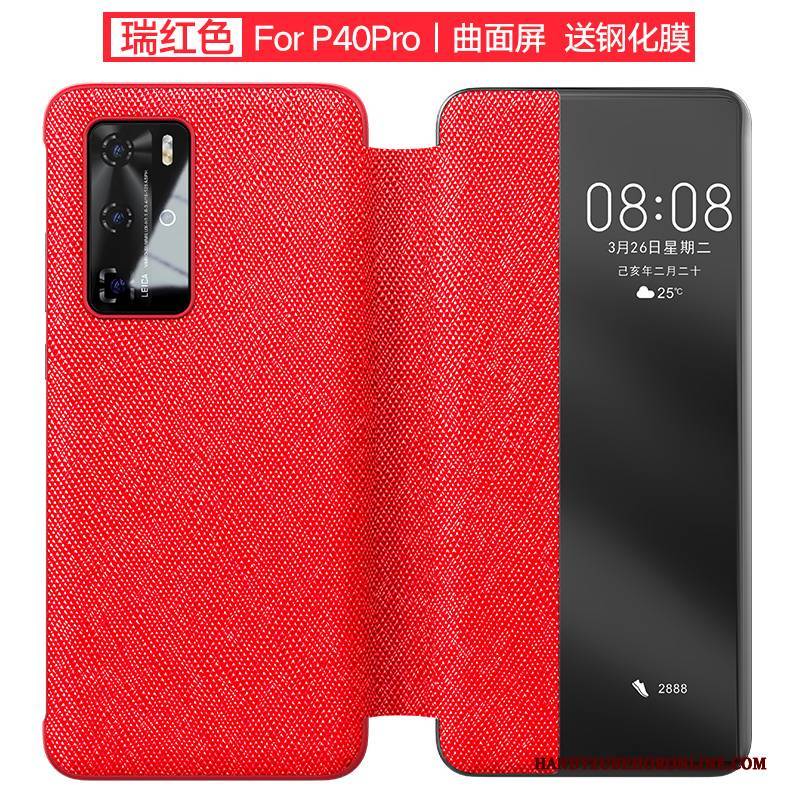 Hülle Huawei P40 Pro Schutz Business Handyhüllen, Case Huawei P40 Pro Taschen Anti-sturz High-end