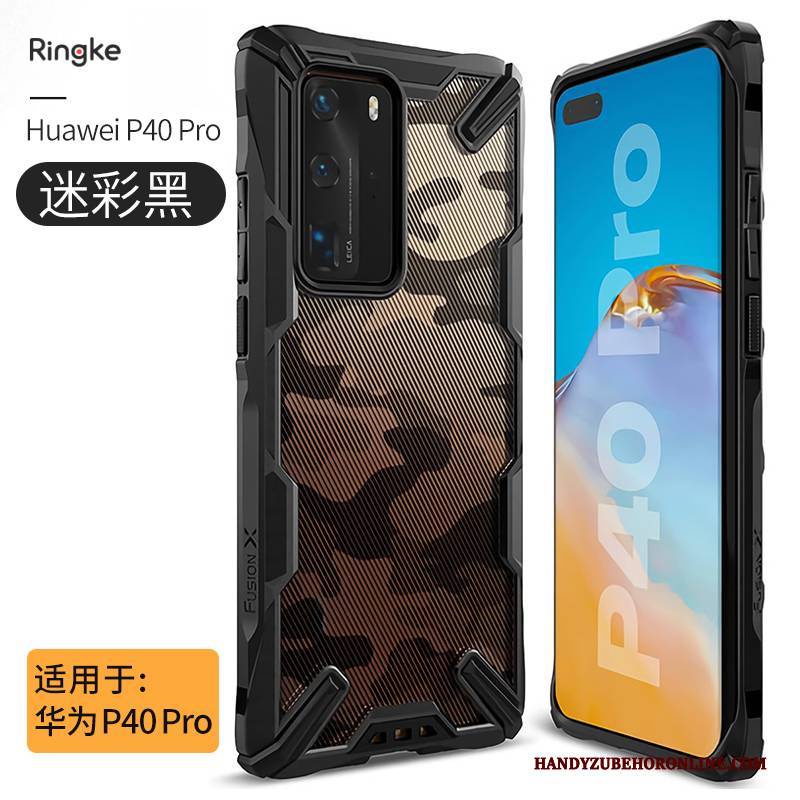 Hülle Huawei P40 Pro Schutz High-end Schwarz, Case Huawei P40 Pro Taschen Handyhüllen Schlank