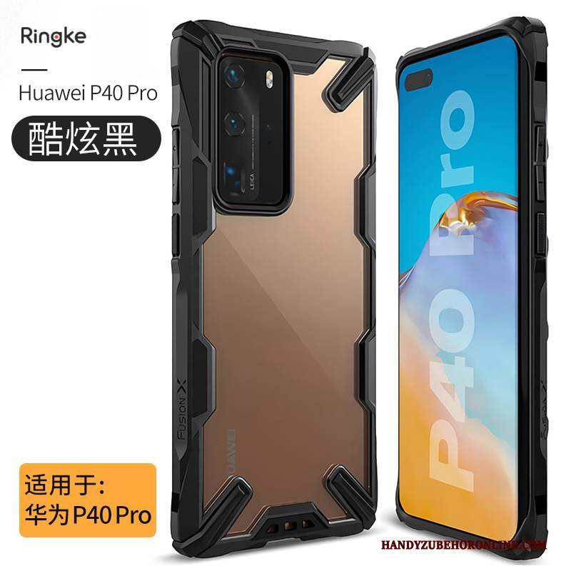 Hülle Huawei P40 Pro Schutz High-end Schwarz, Case Huawei P40 Pro Taschen Handyhüllen Schlank