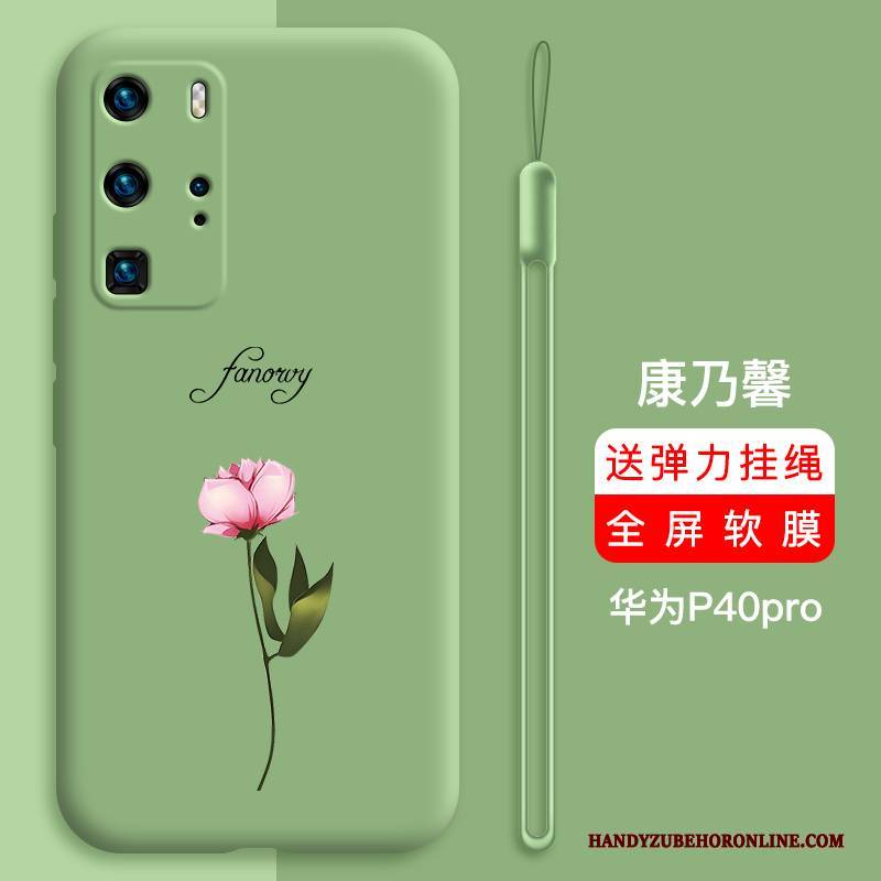 Hülle Huawei P40 Pro Schutz Nette Persönlichkeit, Case Huawei P40 Pro Karikatur Rot Anti-sturz