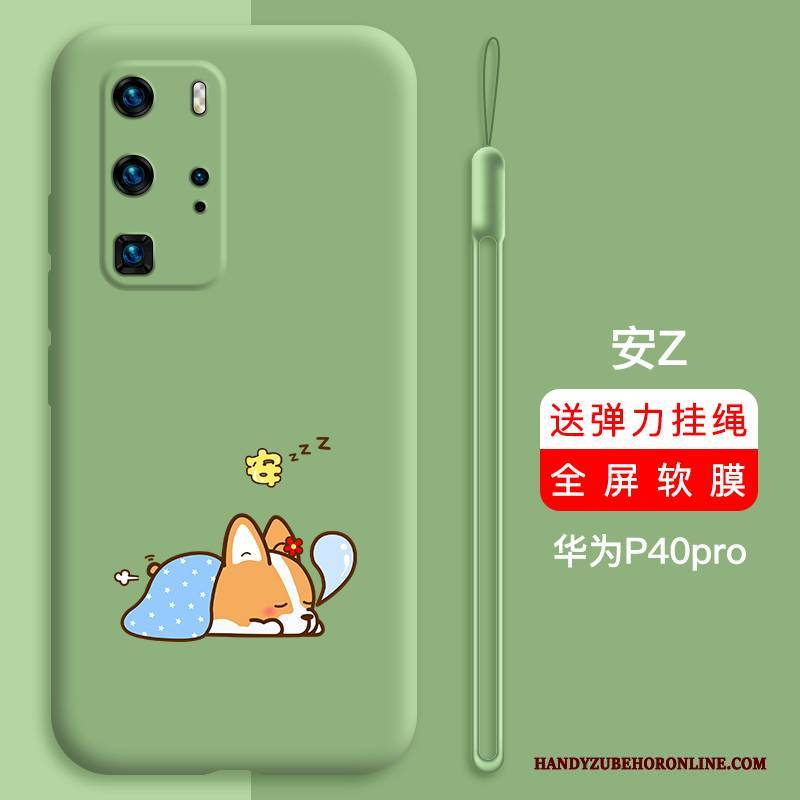 Hülle Huawei P40 Pro Schutz Nette Persönlichkeit, Case Huawei P40 Pro Karikatur Rot Anti-sturz