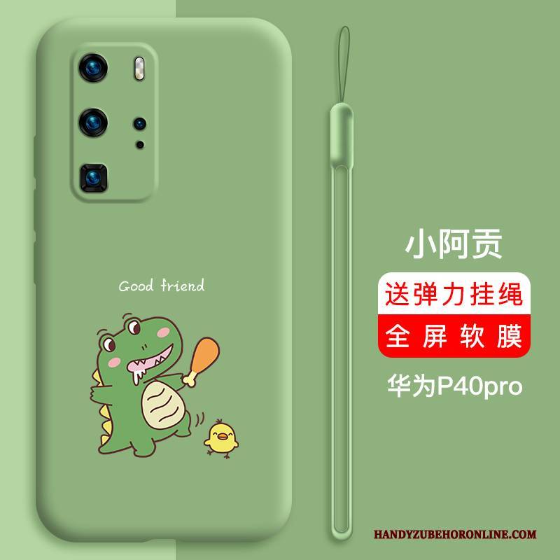 Hülle Huawei P40 Pro Schutz Nette Persönlichkeit, Case Huawei P40 Pro Karikatur Rot Anti-sturz