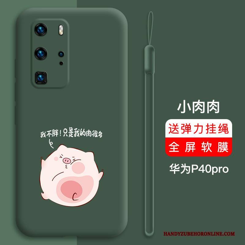 Hülle Huawei P40 Pro Schutz Nette Persönlichkeit, Case Huawei P40 Pro Karikatur Rot Anti-sturz