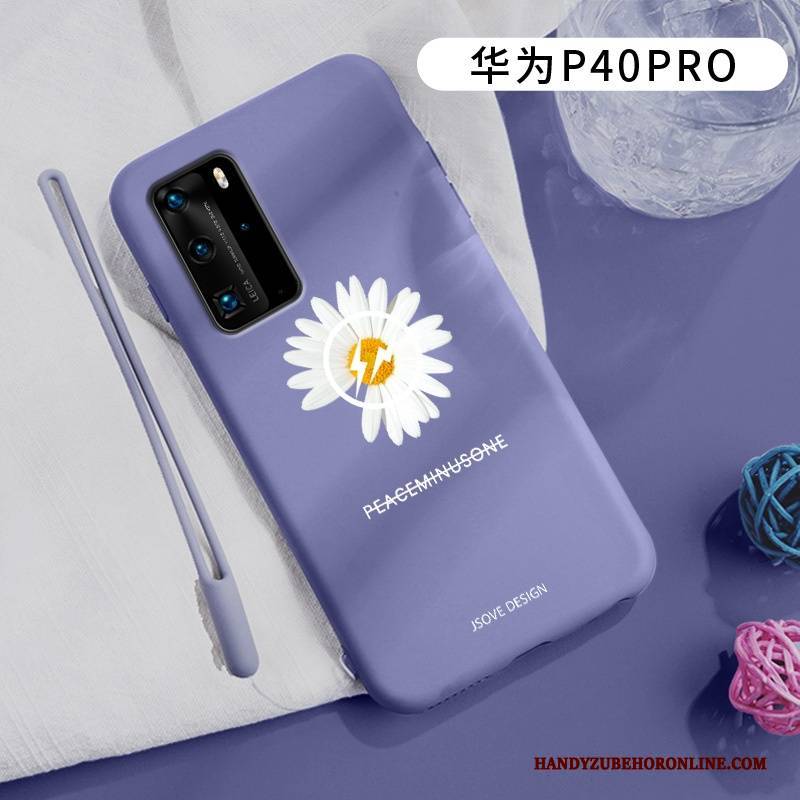 Hülle Huawei P40 Pro Silikon Einfach Frisch, Case Huawei P40 Pro Taschen Handyhüllen Mini