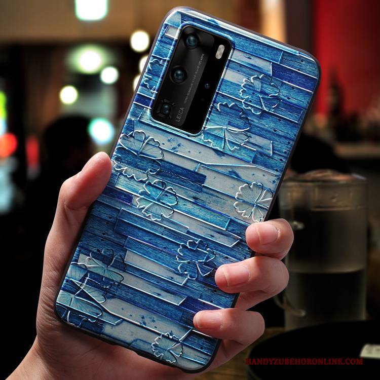 Hülle Huawei P40 Pro Silikon Schlank Nubuck, Case Huawei P40 Pro Karikatur Trendmarke Nette