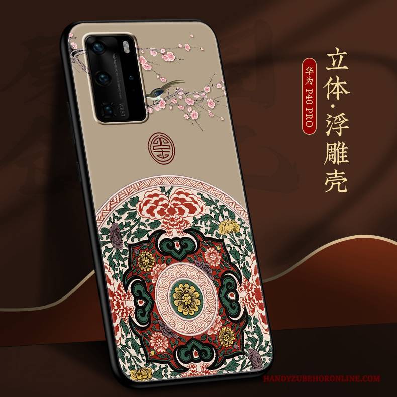 Hülle Huawei P40 Pro Silikon Schlank Trendmarke, Case Huawei P40 Pro Weiche Nubuck Handyhüllen