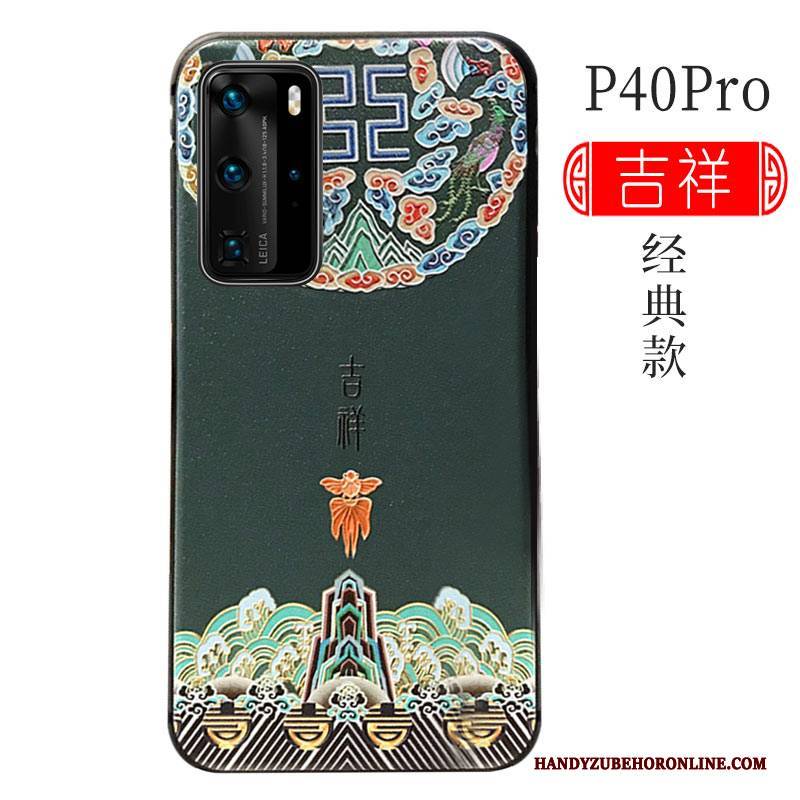 Hülle Huawei P40 Pro Weiche Blau Netto Rot, Case Huawei P40 Pro Taschen Trend Anti-sturz