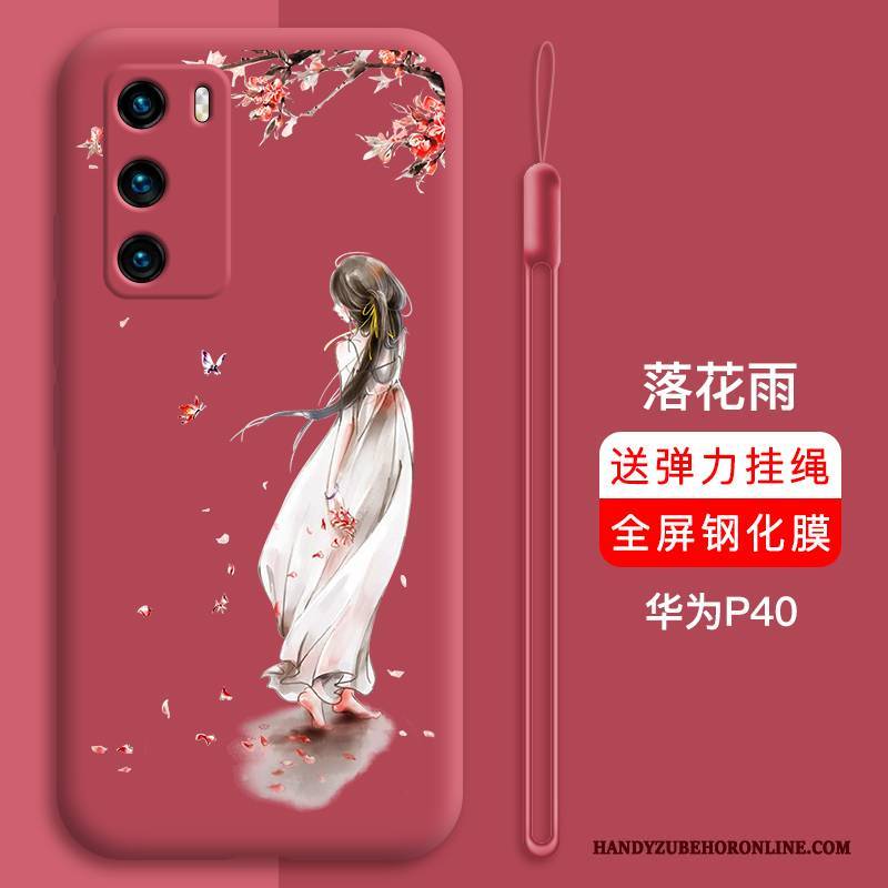 Hülle Huawei P40 Schutz Trendmarke Anti-sturz, Case Huawei P40 Silikon Schlank Persönlichkeit