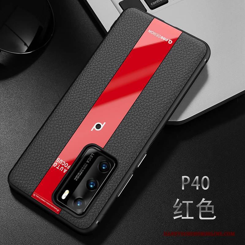 Hülle Huawei P40 Silikon Trendmarke Neu, Case Huawei P40 Weiche Schwarz Business