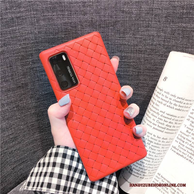 Hülle Huawei P40 Taschen Flecht Atmungsaktiv, Case Huawei P40 Weiche High-end Kühlung