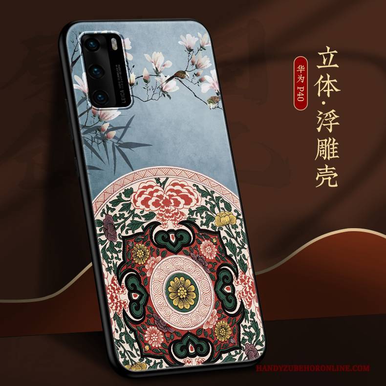 Hülle Huawei P40 Taschen Handyhüllen Trendmarke, Case Huawei P40 Weiche Persönlichkeit Chinesische Art