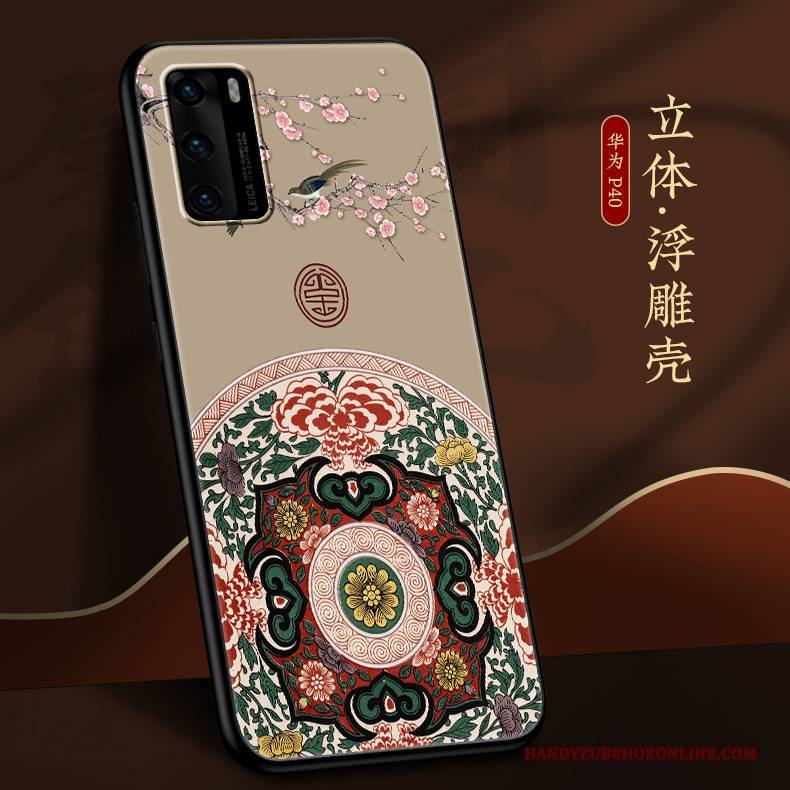 Hülle Huawei P40 Taschen Handyhüllen Trendmarke, Case Huawei P40 Weiche Persönlichkeit Chinesische Art