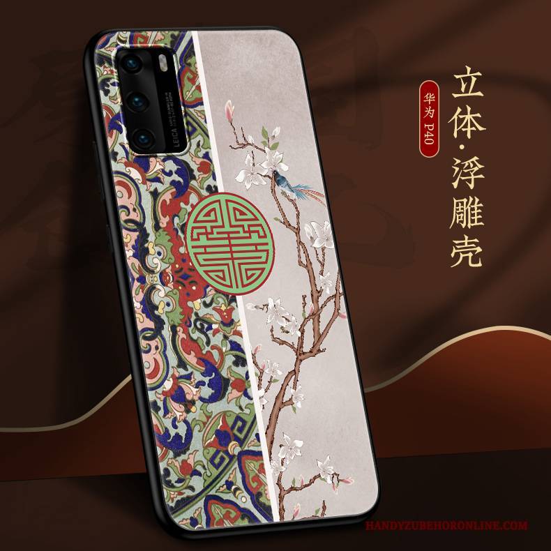 Hülle Huawei P40 Taschen Handyhüllen Trendmarke, Case Huawei P40 Weiche Persönlichkeit Chinesische Art