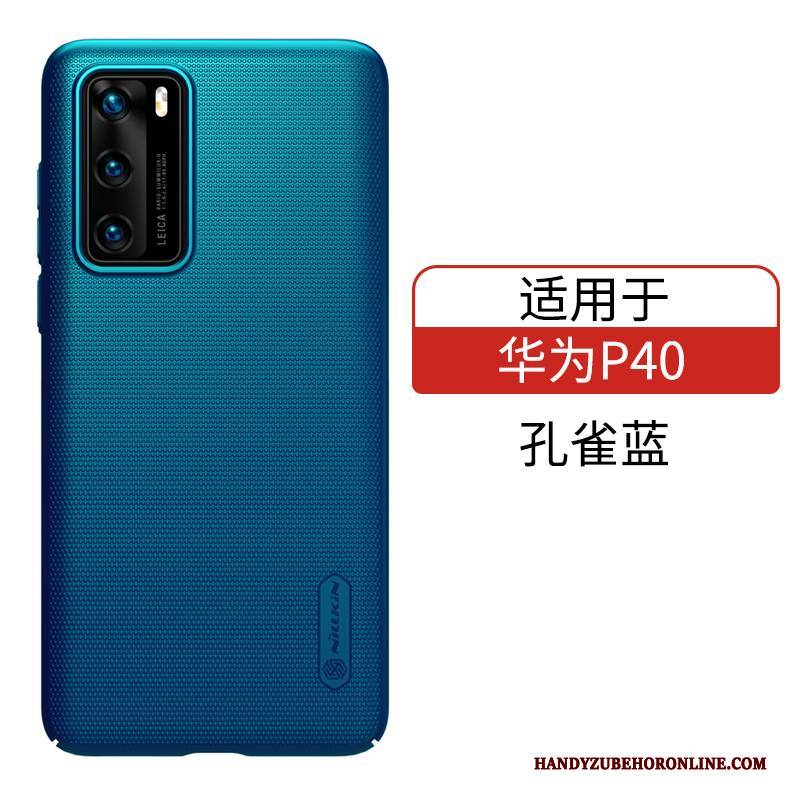 Hülle Huawei P40 Taschen Leicht Schwer, Case Huawei P40 Schutz Blau Handyhüllen