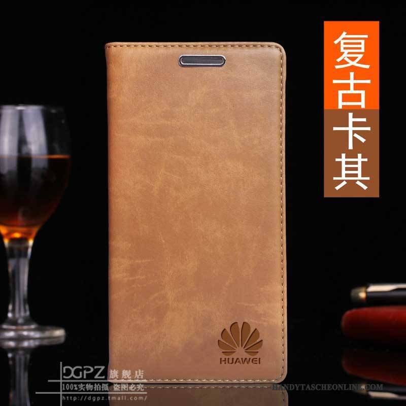 Hülle Huawei P8 Lederhülle Blau Hoch, Case Huawei P8 Folio Handyhüllen