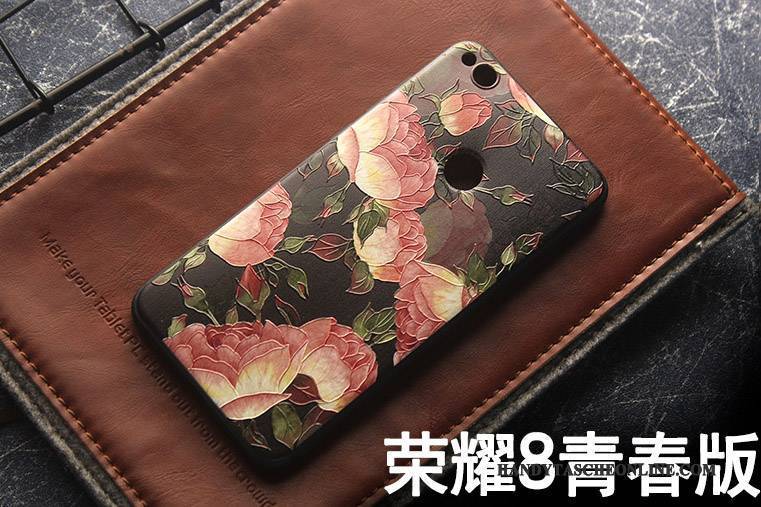 Hülle Huawei P8 Lite 2017 Blumen Persönlichkeit Anti-sturz, Case Huawei P8 Lite 2017 Taschen Hängende Verzierungen Jugend