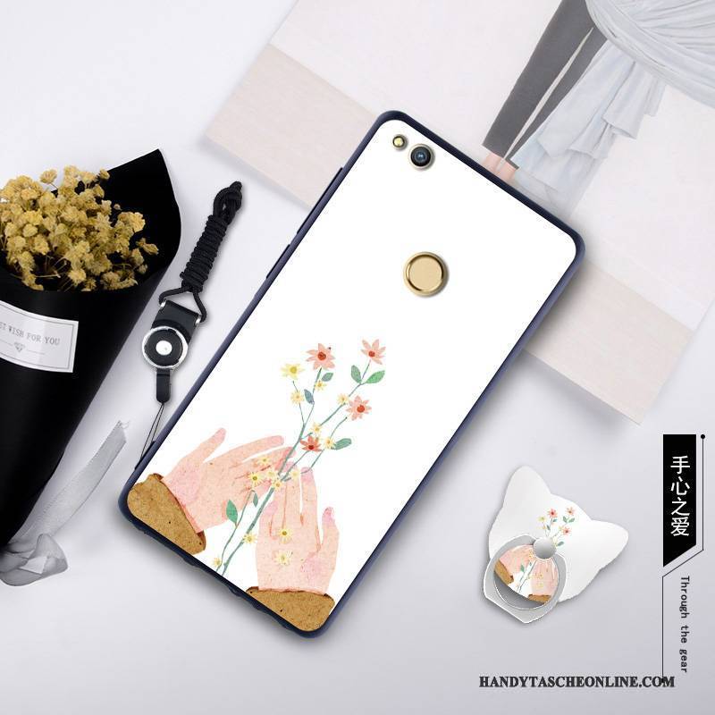 Hülle Huawei P8 Lite 2017 Schutz Blau Handyhüllen, Case Huawei P8 Lite 2017 Karikatur Persönlichkeit Jugend