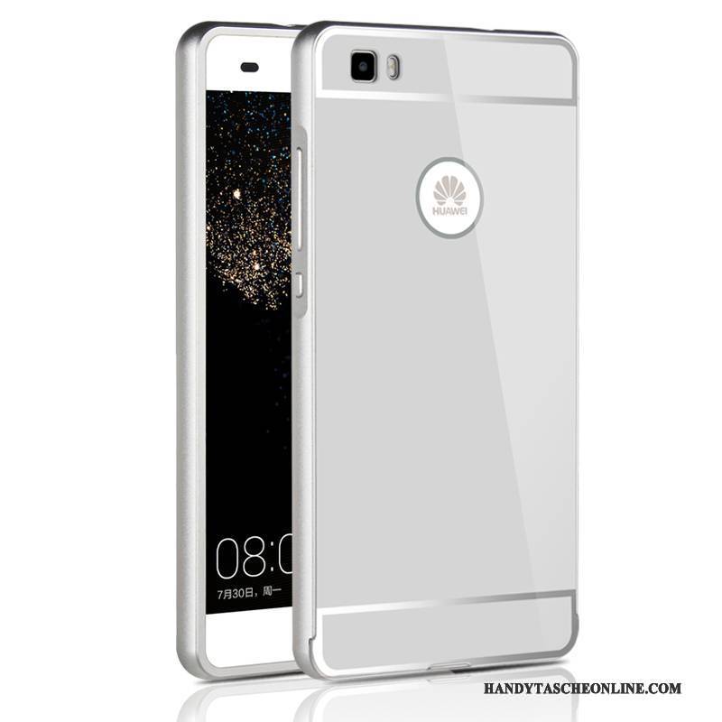 Hülle Huawei P8 Lite Metall Schwer Jugend, Case Huawei P8 Lite Schutz Grenze Silber