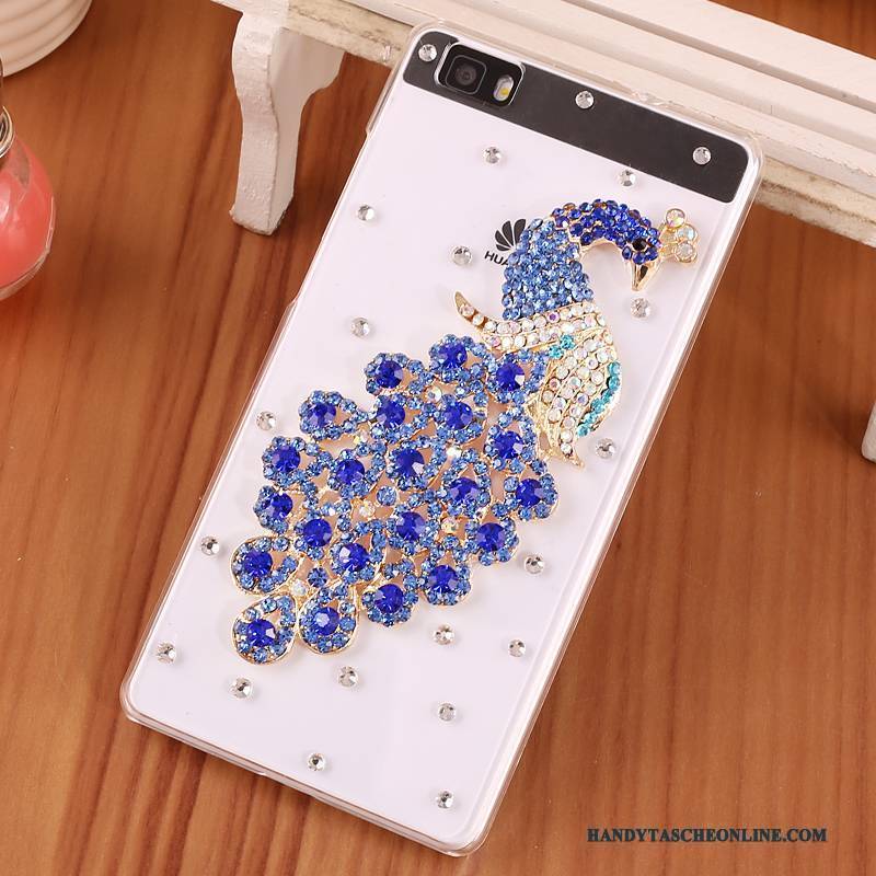 Hülle Huawei P8 Lite Schutz Handyhüllen Blau, Case Huawei P8 Lite Karikatur Jugend Transparent