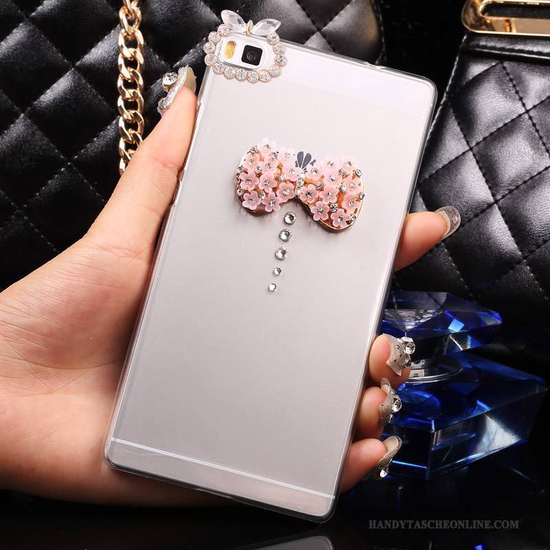 Hülle Huawei P8 Lite Strass Gold Handyhüllen, Case Huawei P8 Lite Schutz Schwer Jugend