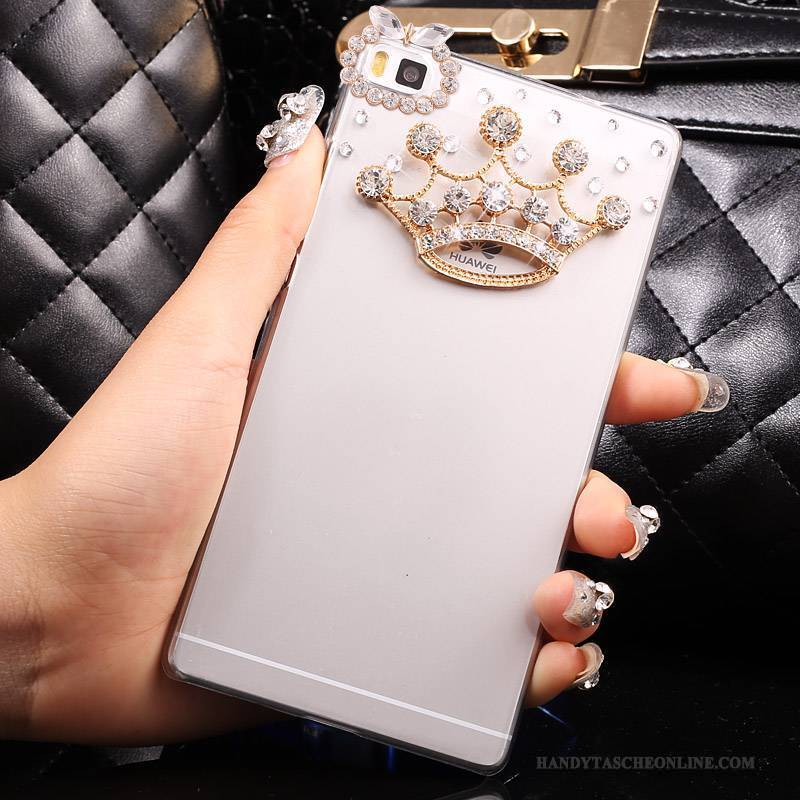 Hülle Huawei P8 Lite Strass Gold Handyhüllen, Case Huawei P8 Lite Schutz Schwer Jugend