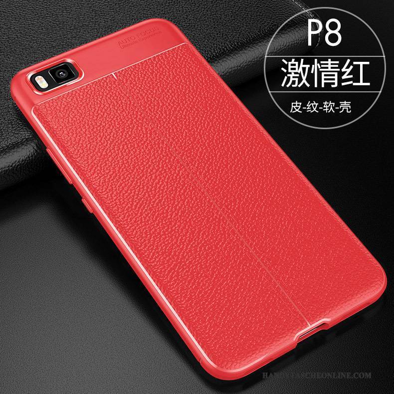 Hülle Huawei P8 Lite Taschen Rot Trend, Case Huawei P8 Lite Kreativ Anti-sturz Jugend