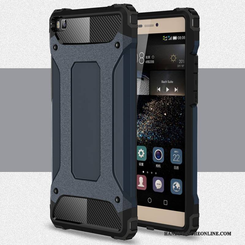 Hülle Huawei P8 Metall Nubuck Handyhüllen, Case Huawei P8 Schutz Grün Hoch