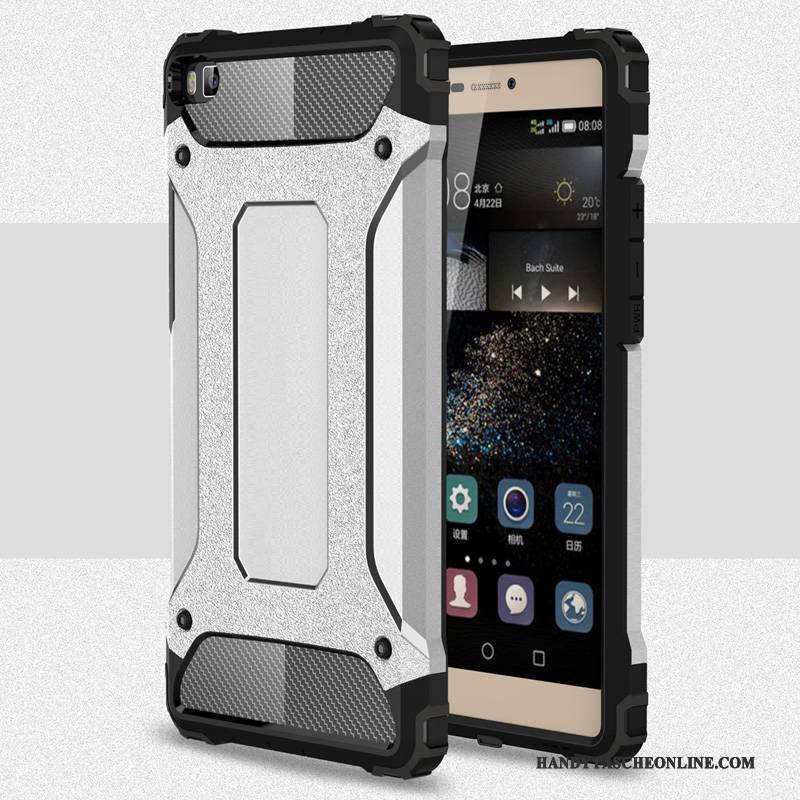 Hülle Huawei P8 Metall Nubuck Handyhüllen, Case Huawei P8 Schutz Grün Hoch