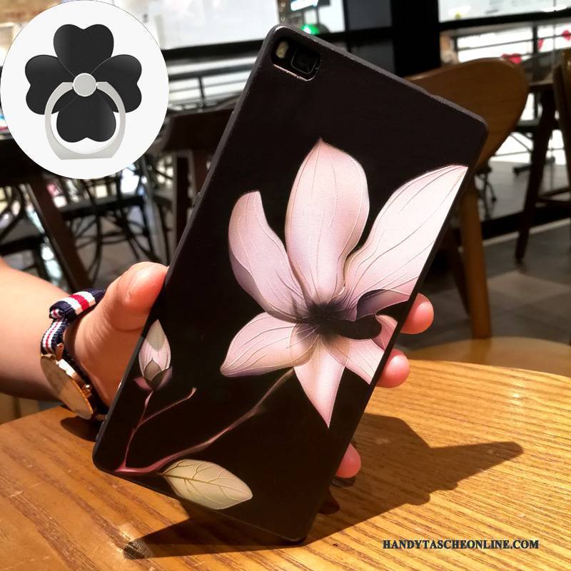 Hülle Huawei P8 Prägung Trend Hellblau, Case Huawei P8 Schutz Kunst Hängende Verzierungen