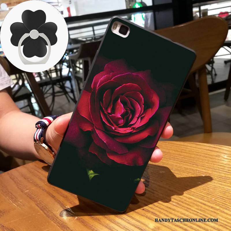 Hülle Huawei P8 Prägung Trend Hellblau, Case Huawei P8 Schutz Kunst Hängende Verzierungen