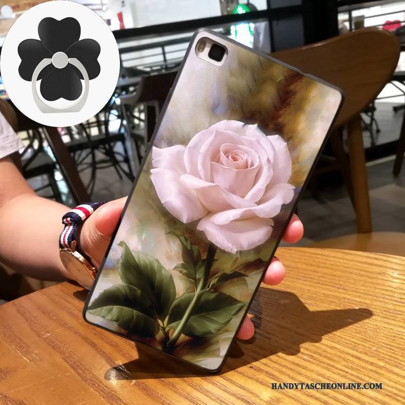 Hülle Huawei P8 Prägung Trend Hellblau, Case Huawei P8 Schutz Kunst Hängende Verzierungen